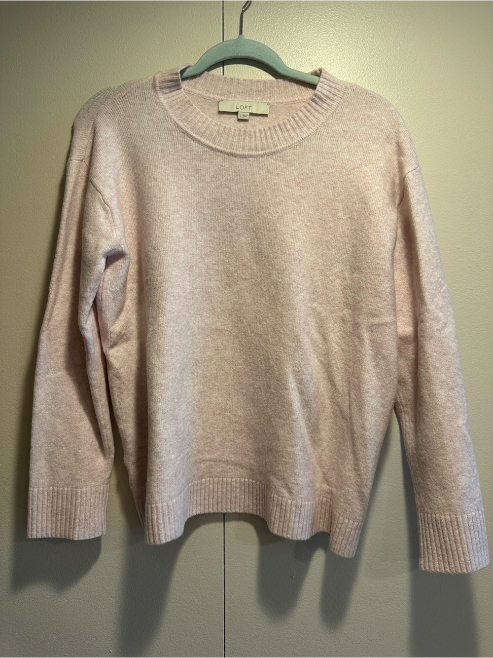 LOFT Pale Blush Crewneck Sweater